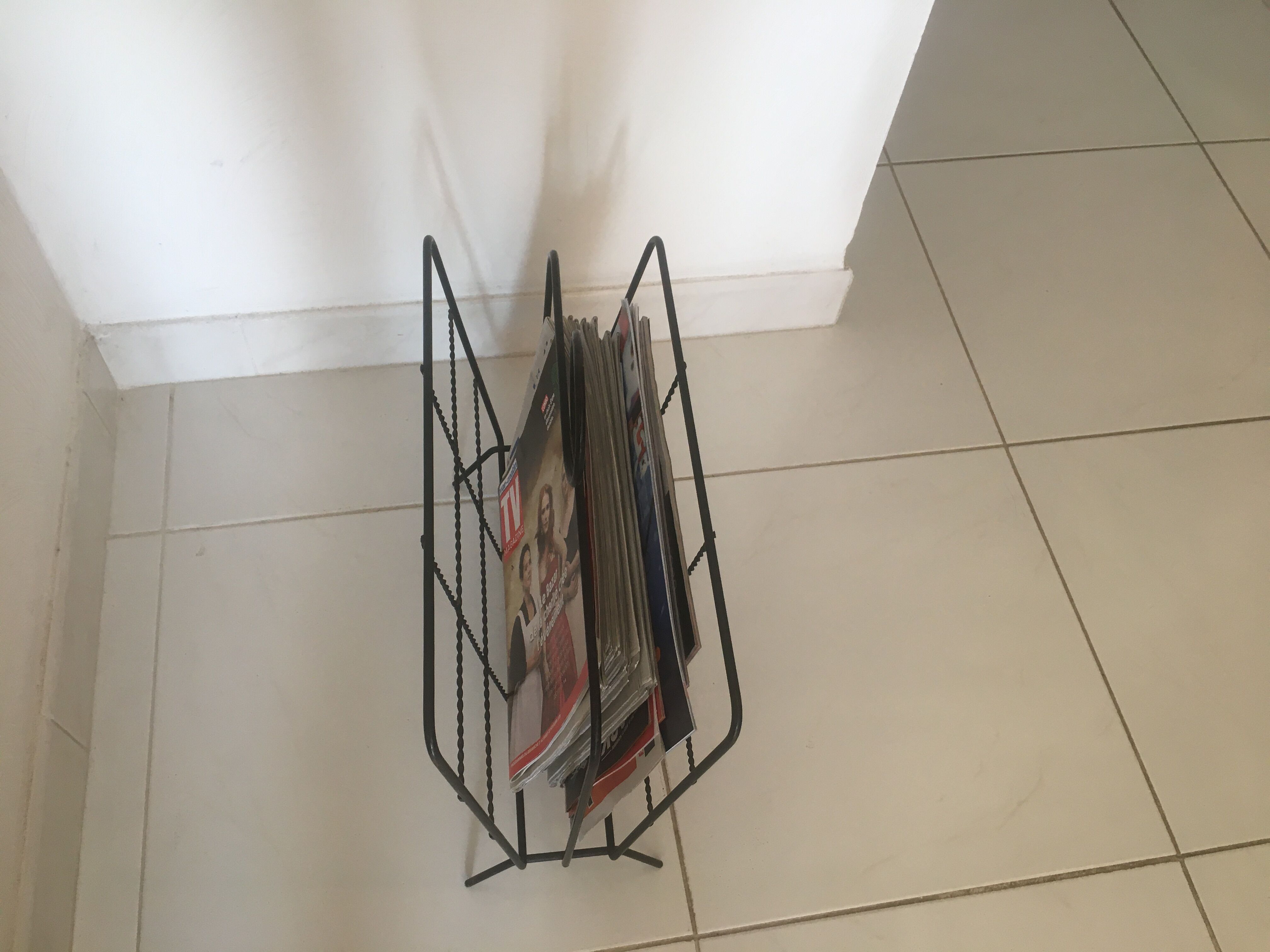 Black metal magazine door