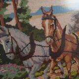 Painting "The Farmer”, Scandinavian design, 1970s