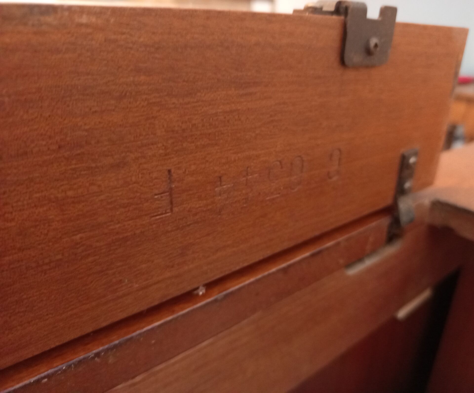 Antique sewing machine cabinet