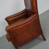 Vintage Dutch Cognac Colored Leather Club Chair