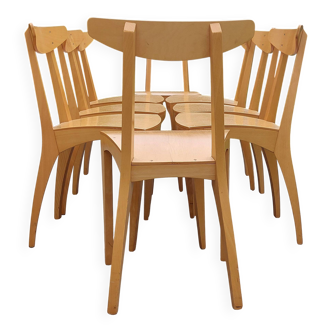 8 Zina chairs signed by Thibault Desombre