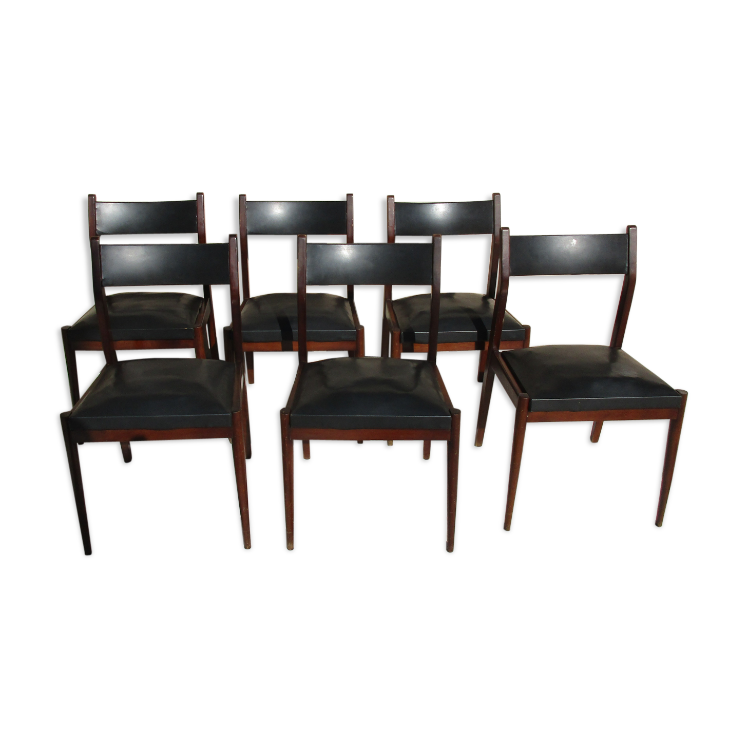 Lot of 6 chairs, 50s