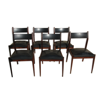 Lot of 6 chairs, 50s