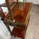 Bonheur du jour in mahogany and brass inlay, late 18th century