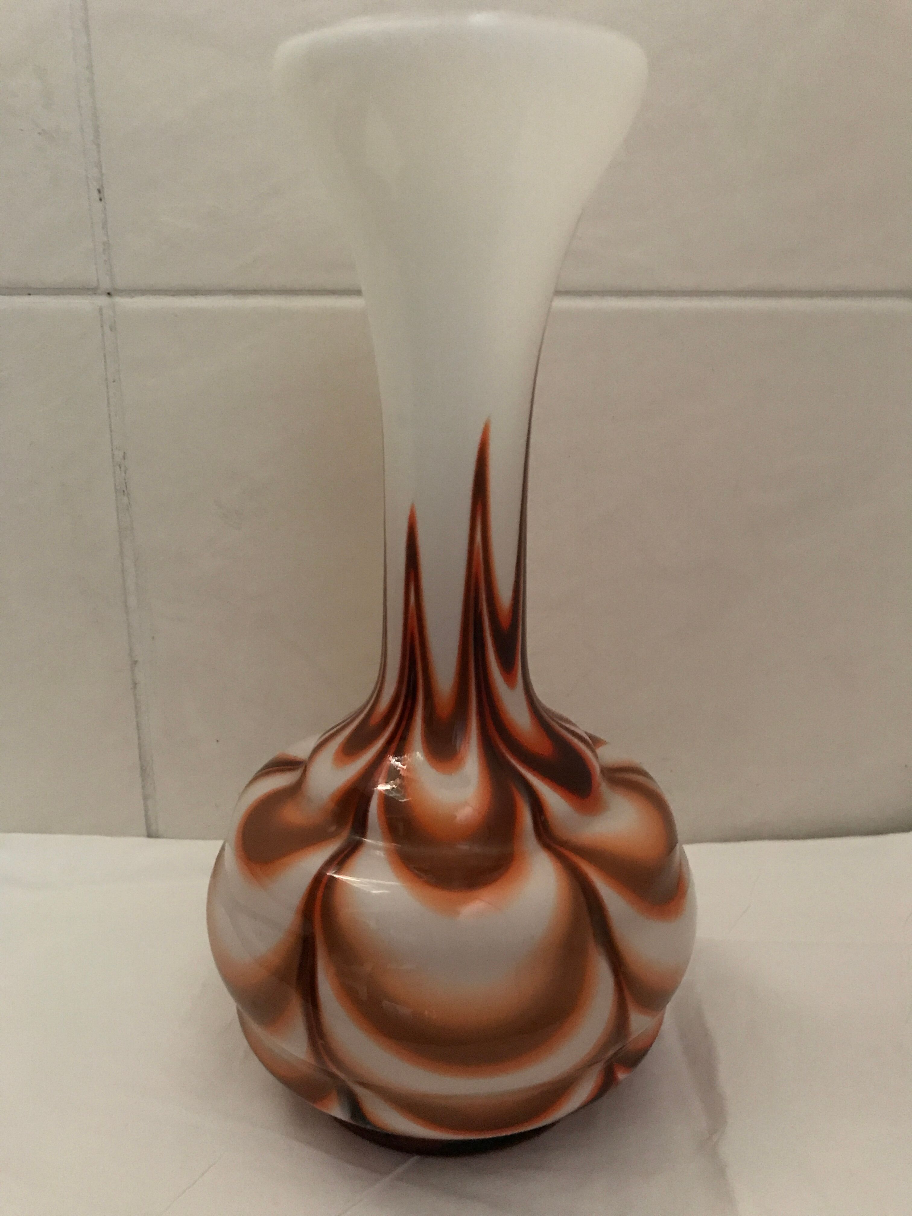 Vintage pop art opaline vase