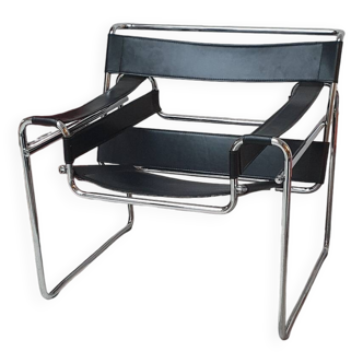 Fauteuil Wassily cuir de Marcel Breuer