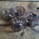 5 Arcoroc smoked bowls, stackable tempered glass, 1970s