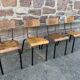 4 vintage 60s school chairs
