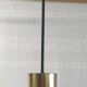 Modernist design pendant light in metal and brass - 50s/60s