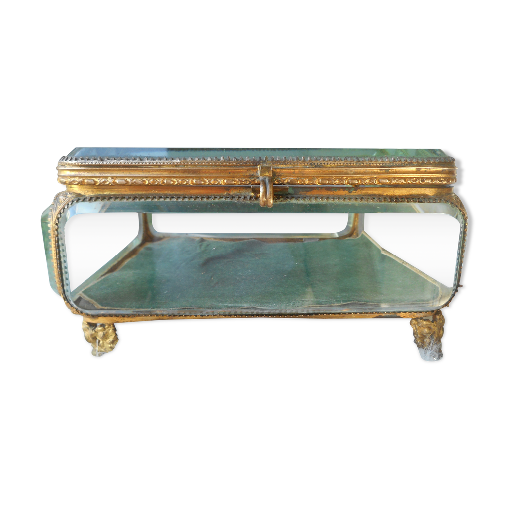 BOÎTE À BIJOUX napoléon iii verre Et Laiton EUR 20,00 - FR