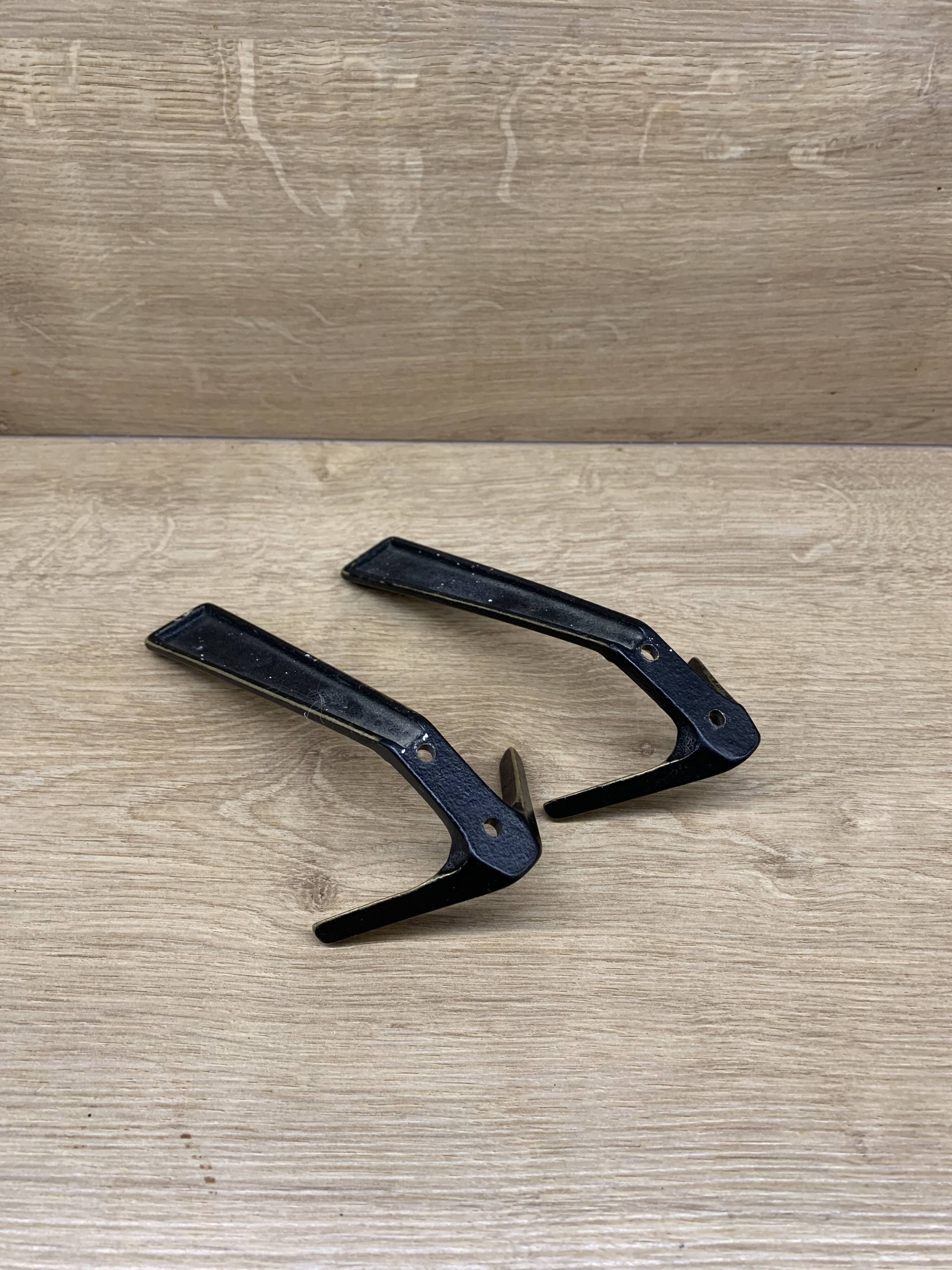 Brass wall hooks from Herta Baller, set of 2