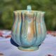 Charming turquoise and amber fluted ceramic – Atelier Le Brusc (Var)