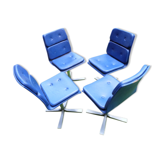 70 skai and chrome annees chairs