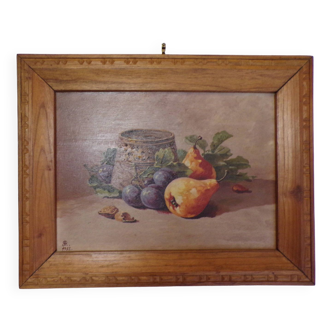 Still life on signed panel