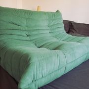 Togo sofa 2 places rehoussé to nine Alcantara Emerald Green