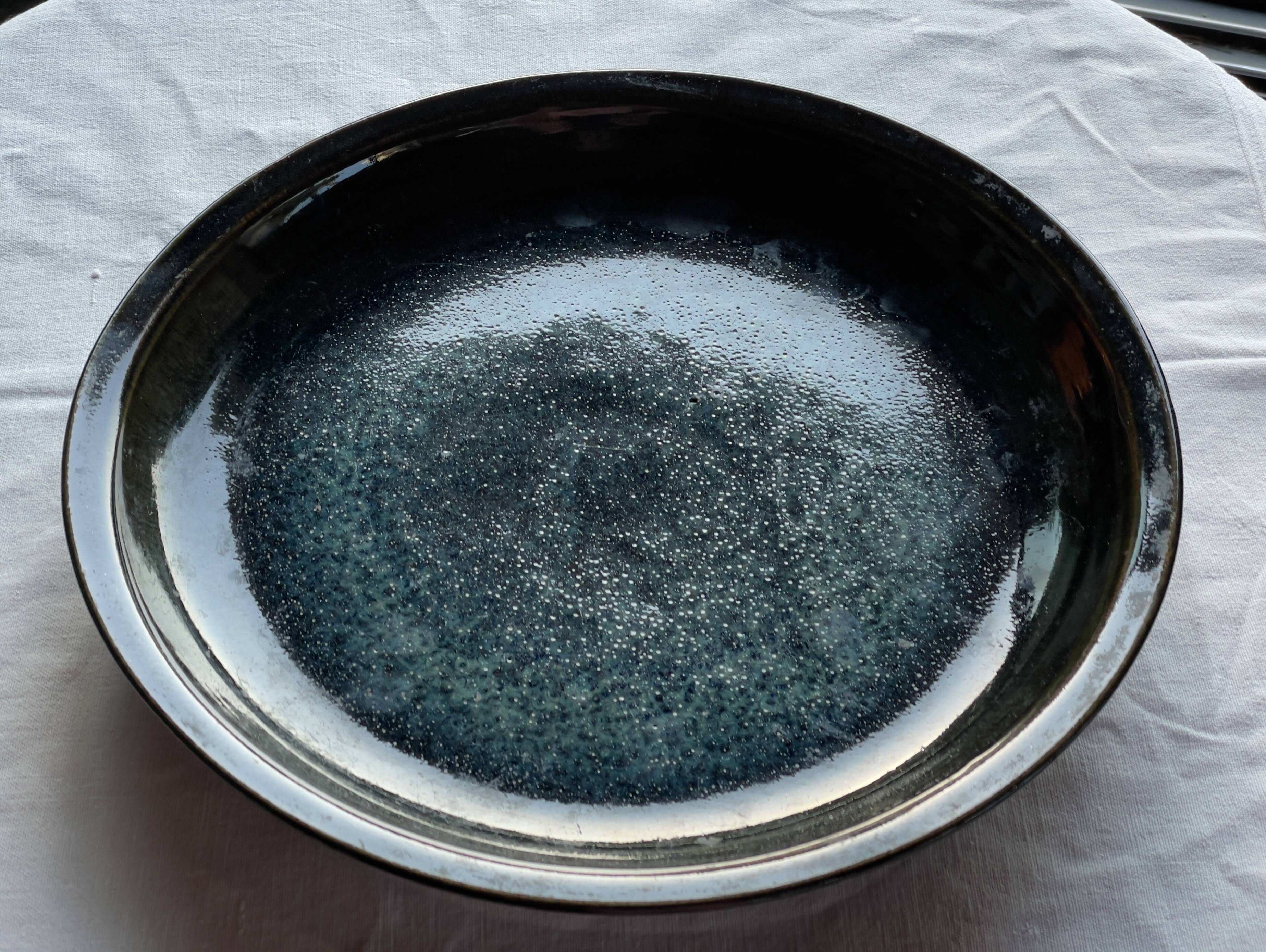Large Pichon stoneware dish 1960