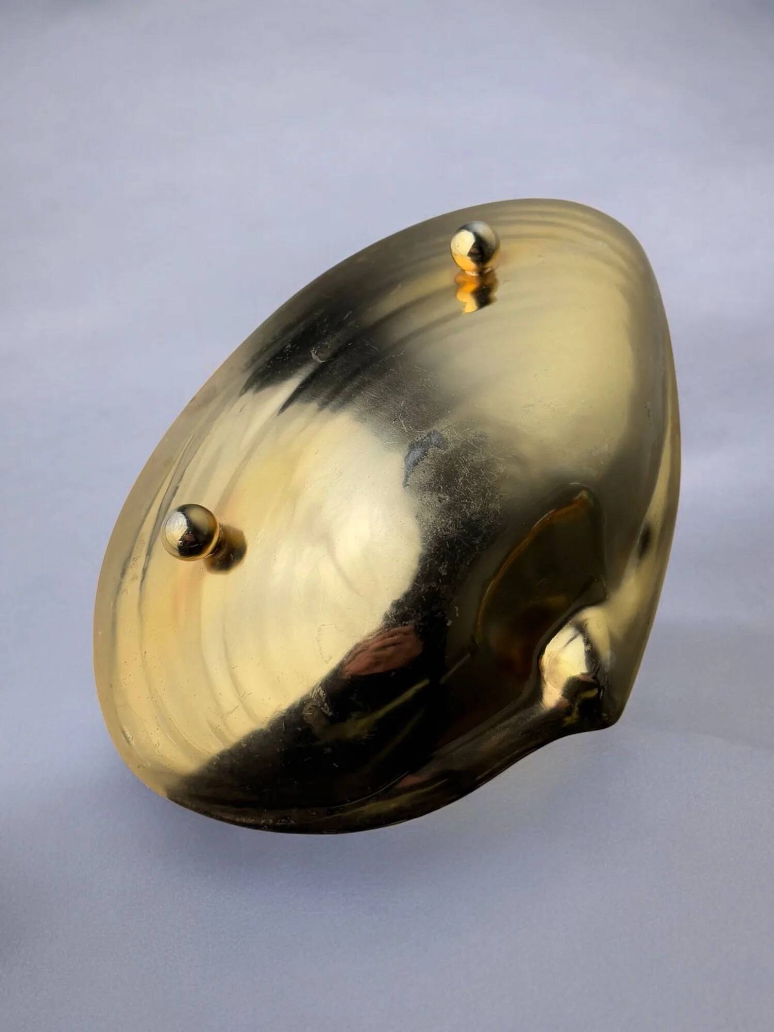 Art deco shell vide-poche in brass, Italy, 1970s