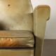 Pair of vintage armchairs from the 1950s in wood and faux leather, Argentina.