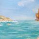 Oil painting on canvas/nude/seascape