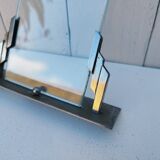 Art deco photo frame Silver metal Vintage