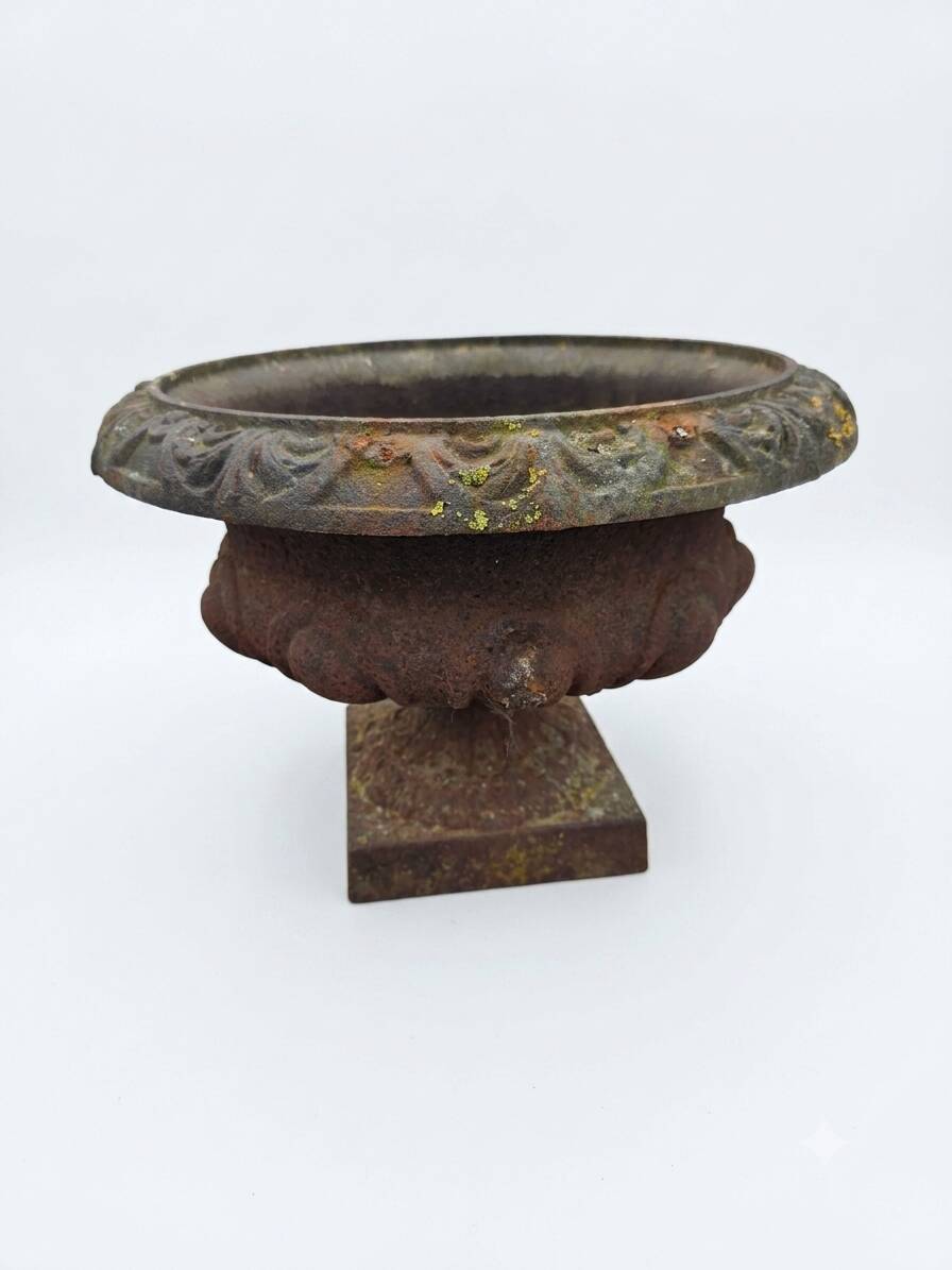 19th-century cast iron medical vase