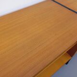 Vintage ARP Minvielle sideboard by Guariche Mortier Motte in light wood and black metal