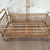 Old rattan bed