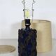 Table lamp "Climbing Women", partially glazed stoneware, by Sys M