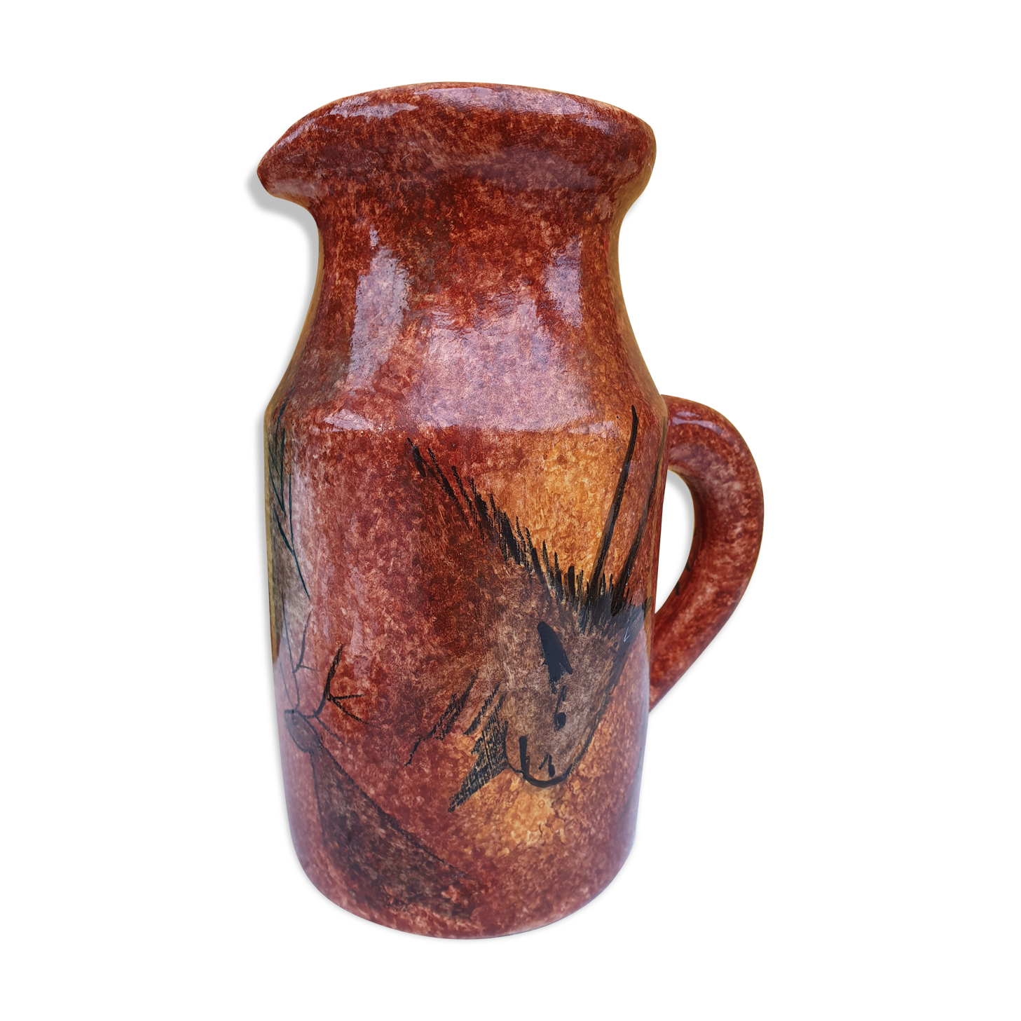 Biot ceramic jug signed Tardieu