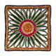 Bone-in square table mat - coloured straw - 70's
