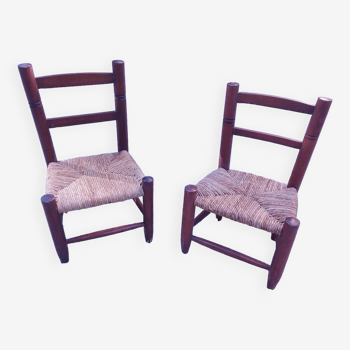 2 chaises enfant vintages