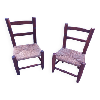 2 chaises enfant vintages