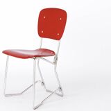 Set of 4 stacking chairs by Armin Wirth, model Aluflex, 1951 Germany
