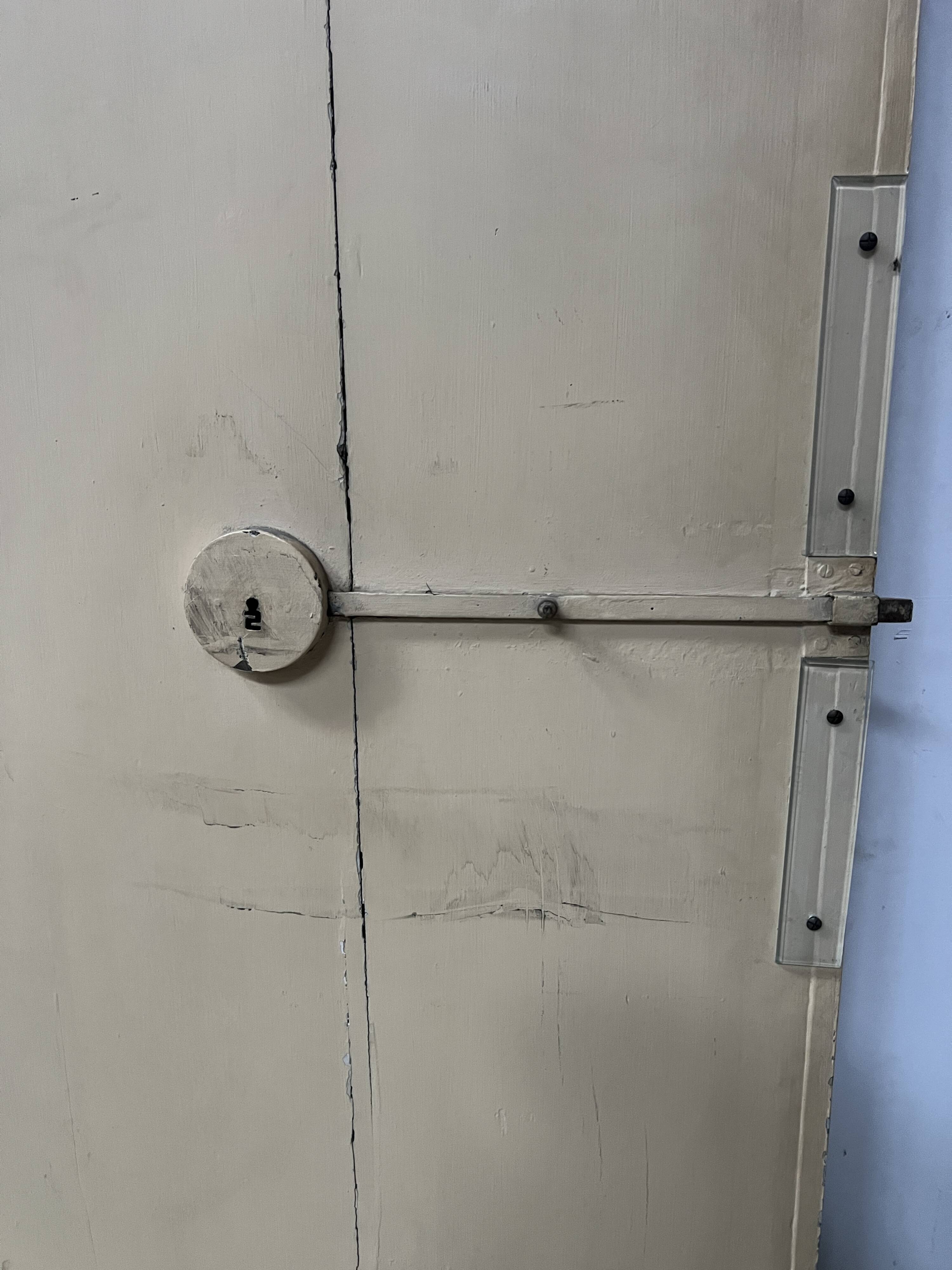 Set of two moulded panel doors from the 19th century.