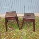 2 antique wooden workshop stools