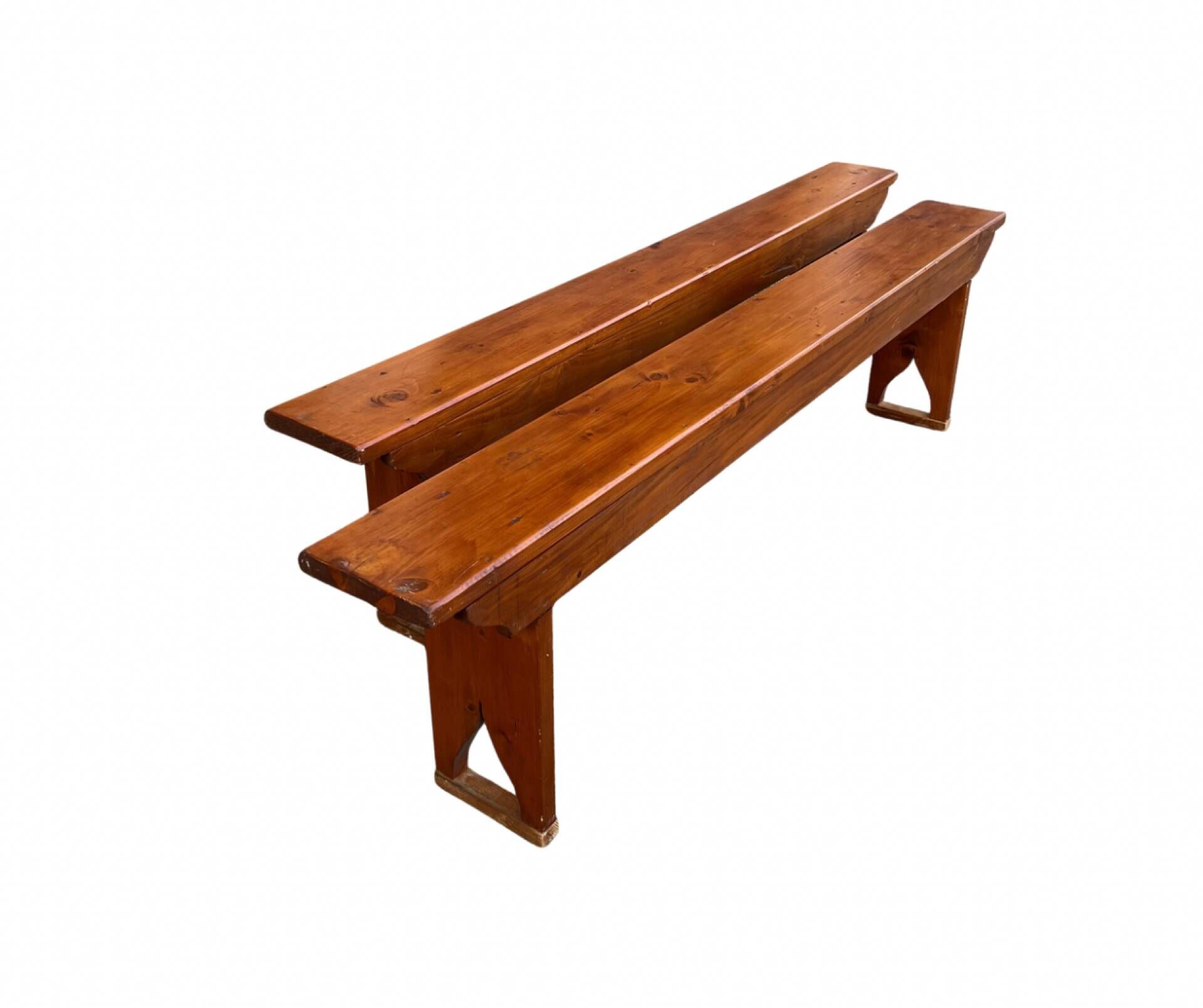 2 solid wood benches - farmhouse benches