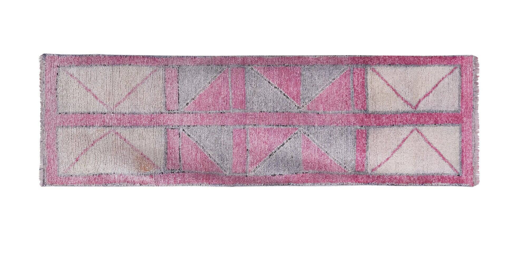 Vintage Turkish hallway rug 89x276 cm