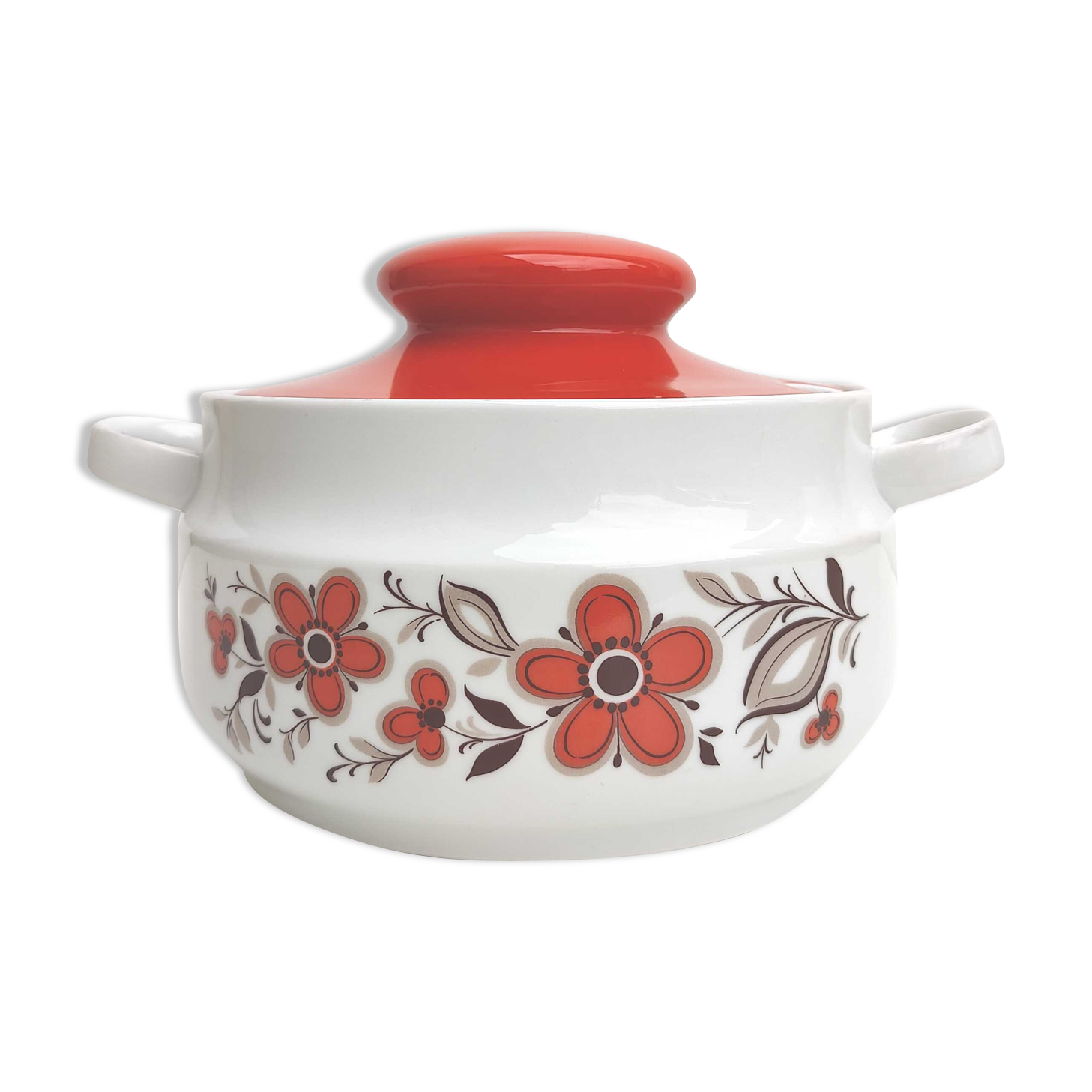 Seventies ceramic soup kitchen decoration flowers Bavaria Schumann