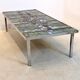 Table basse en mosaïque d'ardoise et de céramique