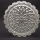 French Mid-Century Round Clear Cut Glass Ceiling Light Replacement Shade