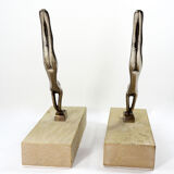 Pair of art deco bookends by Hagenauer, 1920s