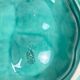 Large oyster plate Gien, slipware, turquoise, 1960-70