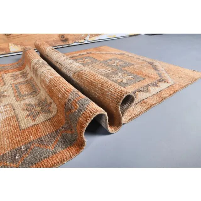 1970s Turkish Handmade Wool Rug 77x332