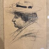 Tableau ancien, portraits , début XX siècle