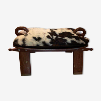 Tabouret peau de vache année 1970