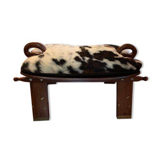 Tabouret peau de vache année 1970