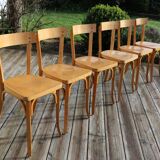 6 chaises baumann n°21 hêtre clair
