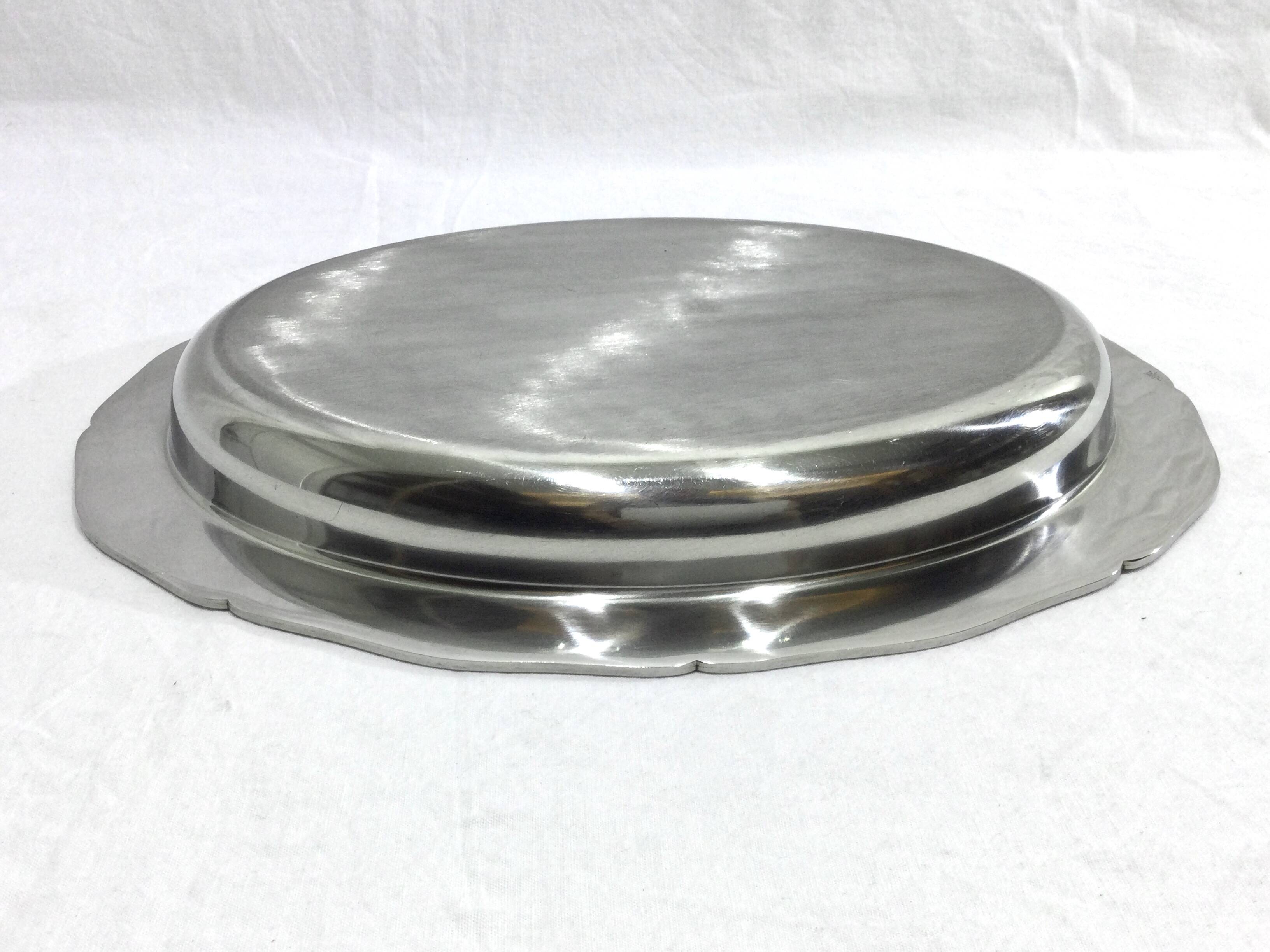Silver Metal Serving Dish