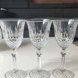Set of 6 white wine glasses, Bohemian crystal. Regency/Empire style, 17.5 cm
