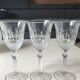 Set of 6 white wine glasses, Bohemian crystal. Regency/Empire style, 17.5 cm